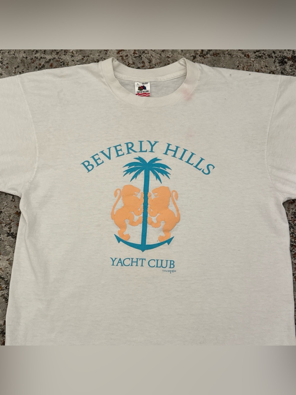VTG 1989 Beverly Hills Yacht Club Single Stitch Tee L
